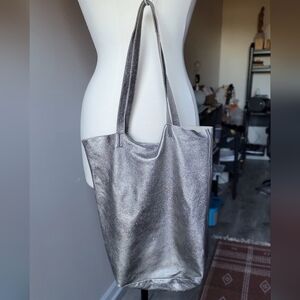 Latico Shimmering Silver Tote